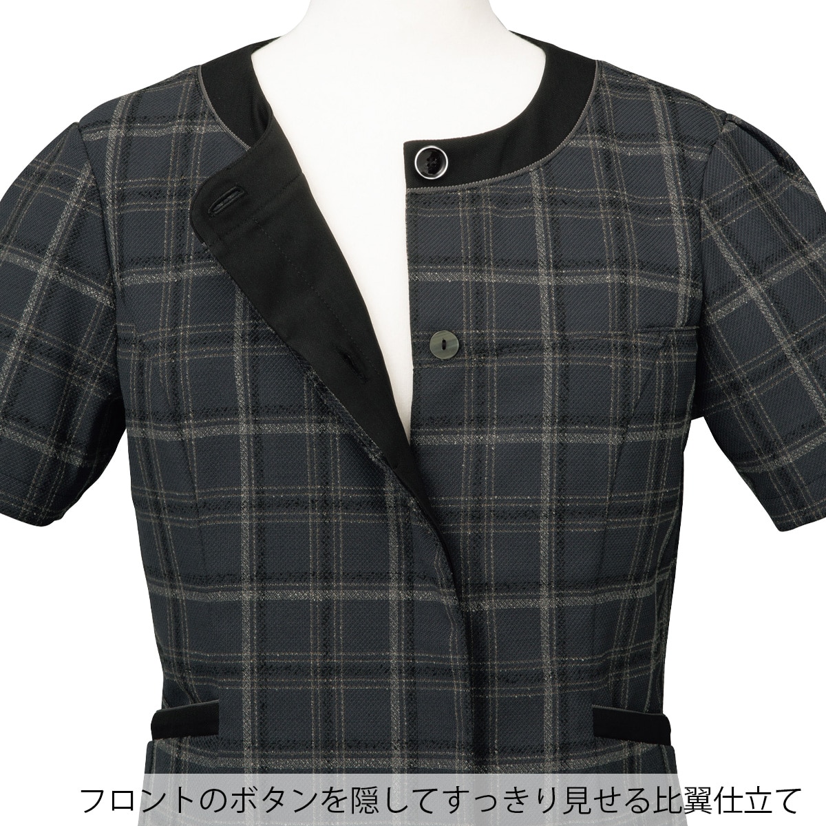 ヌーヴォ FB7089 オーバーブラウス 21号〜23号 オフィスウェア 事務服 制服 - 3