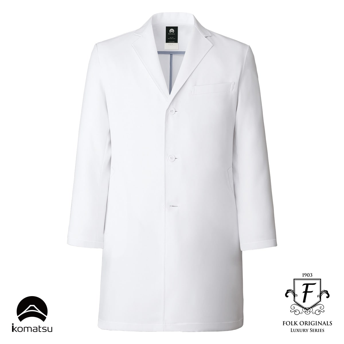 1540sg メンズコート F Lab 医療用白衣 介護ユニフォーム 事務服のフォーク株式会社