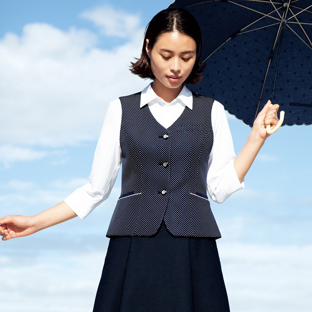 FB71339 ブラウス（七分袖）｜医療用白衣・介護ユニフォーム・事務服のフォーク株式会社