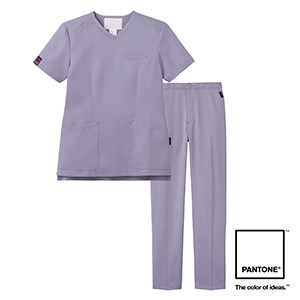 70996022SC　レディーススクラブ・パンツセット（PANTONE）