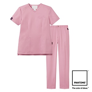 70996022SC　レディーススクラブ・パンツセット（PANTONE）