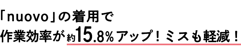 事務服着用で作業効率が約15.8%アップ！ミスも軽減！